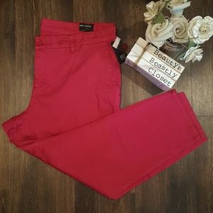Kut From The Kloth Tapered Ankle Trouser Chino Pant 20W Raspberry Pink NWT